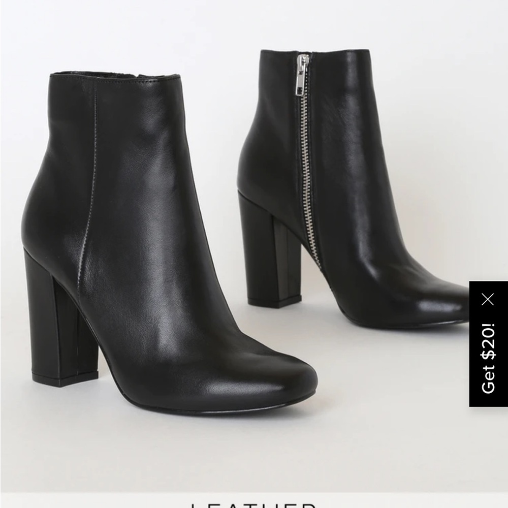 Steve Madden Pixie Black Leather Bootie - image 1